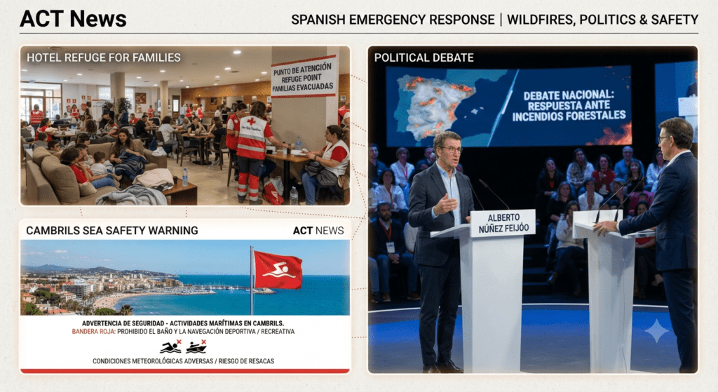 Emergencia por incendios en España moviliza apoyo social mientras crece el debate político
