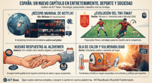 España vive auge del entretenimiento, debate deportivo y nuevos retos sociales.