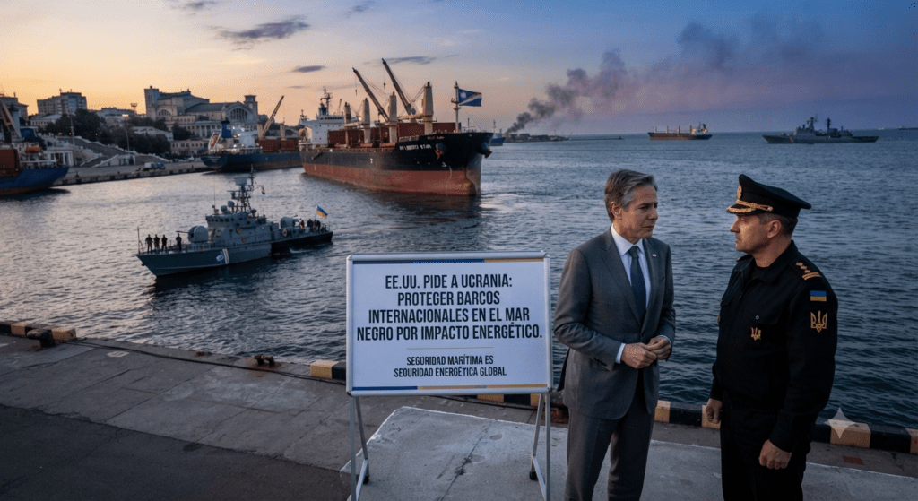 EE. UU. pide a Ucrania proteger barcos internacionales en el Mar Negro por impacto energético
