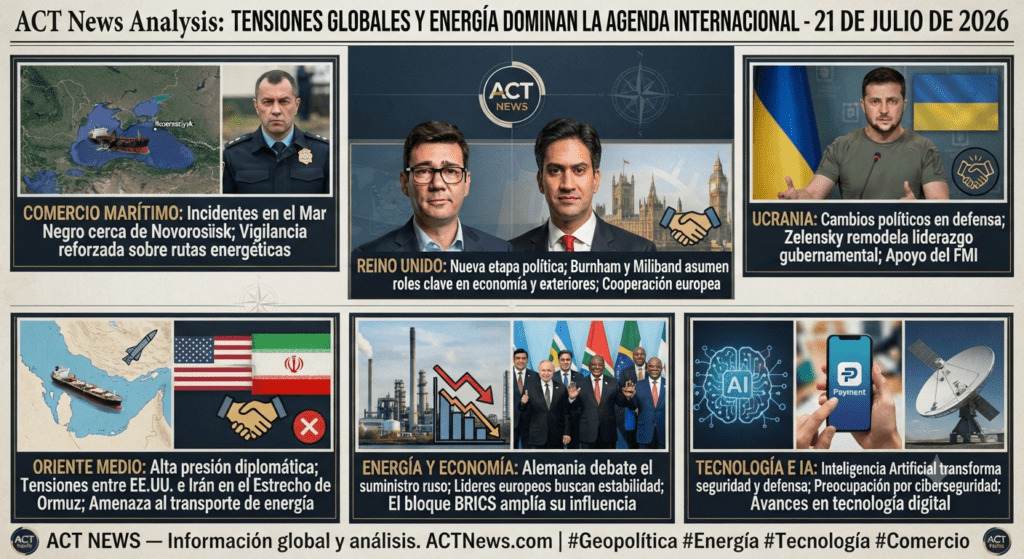Tensiones globales aumentan mientras energía, seguridad y diplomacia dominan la agenda internacional
