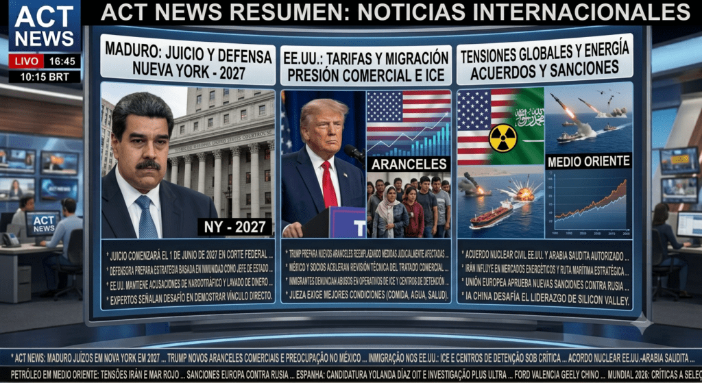 Principales noticias internacionales: Maduro, Trump, inmigración y tensiones globales marcan la agenda