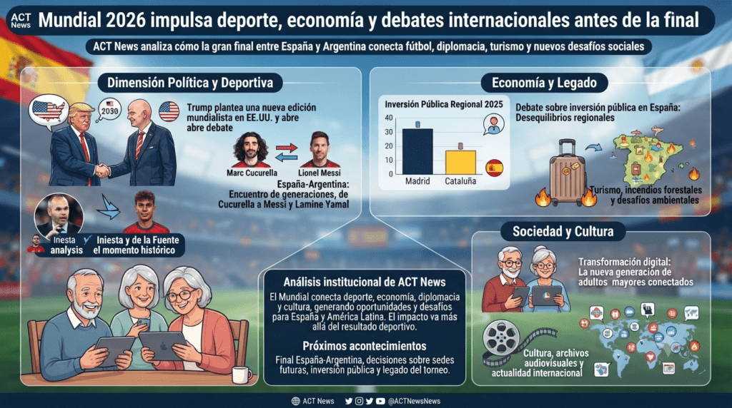 Mundial 2026 impulsa deporte, economía y debates internacionales antes de la final