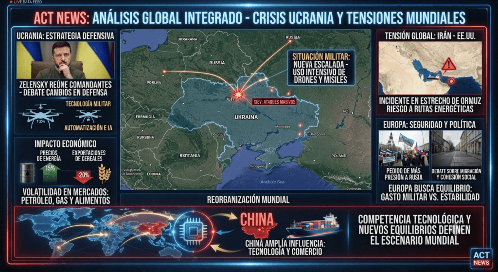 Ucrania enfrenta nueva escalada militar mientras crecen las tensiones globales y económicas