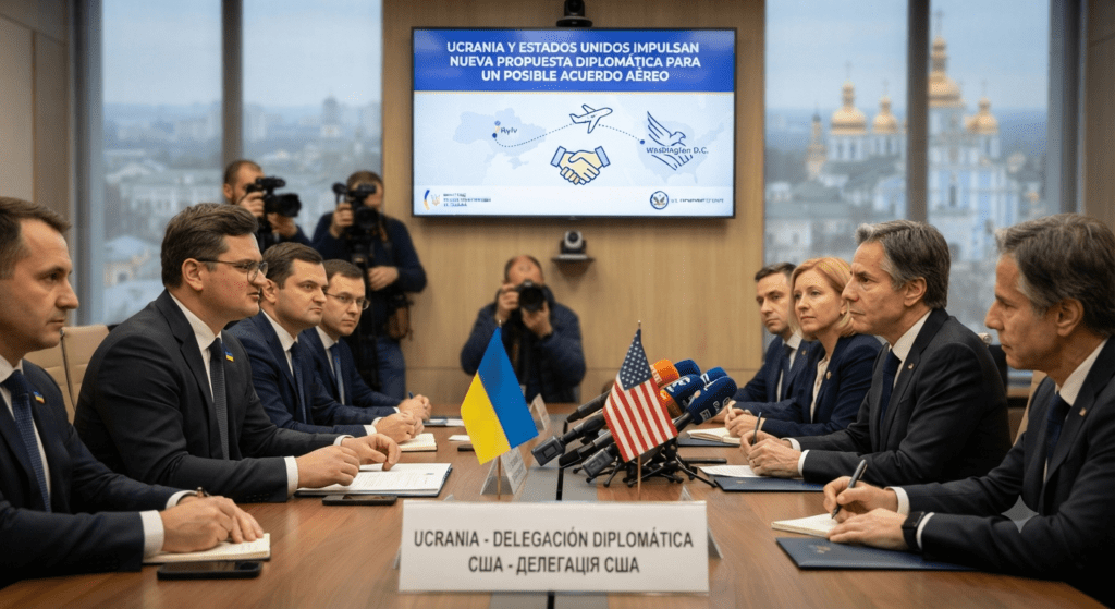 Ucrania y Estados Unidos impulsan nueva propuesta diplomática para un posible acuerdo aéreo