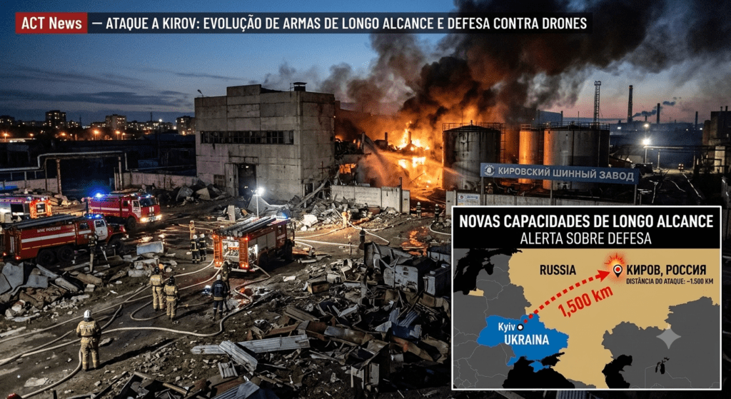 Ataque a Kirov aumenta alerta sobre novas capacidades de longo alcance e defesa contra drones