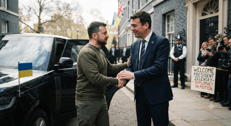 Zelensky llega al Reino Unido para reunirse con el nuevo primer ministro Andy Burnham