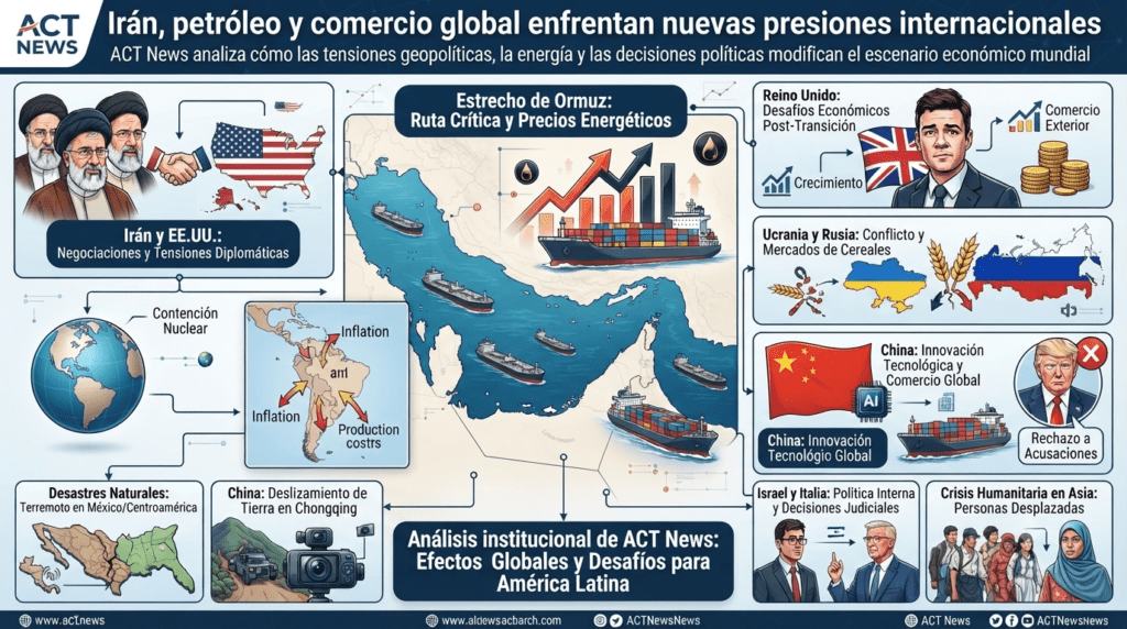 ACT News analiza cómo las tensiones geopolíticas, la energía y las decisiones políticas modifican el escenario económico mundial