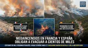 Megaincendios en Francia y España obligan a evacuar a cientos de miles