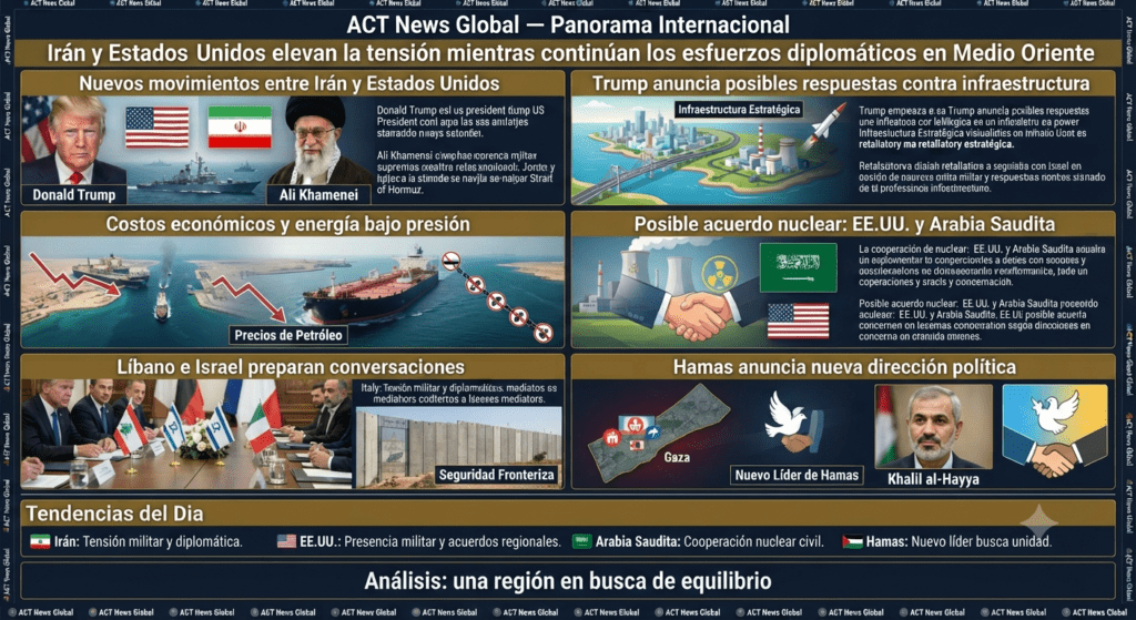 Irán y Estados Unidos elevan la tensión mientras continúan los esfuerzos diplomáticos en Medio Oriente