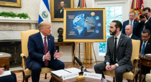 Trump y Bukele Refuerzan Diálogo en Washington Mientras Migración, Economía y Tecnología Dominan la Agenda Global.