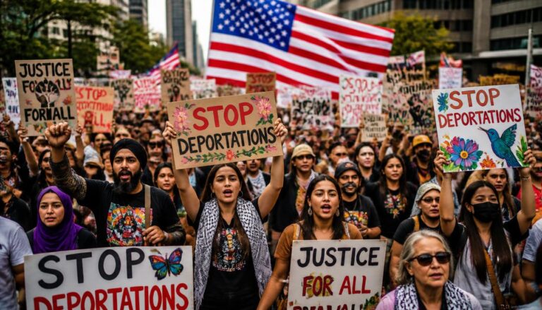 Protestas históricas contra deportaciones crecen en Estados Unidos